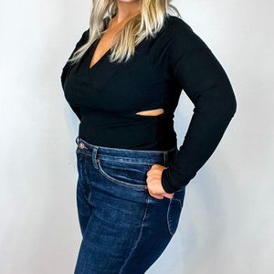 White Birch Black Cutout Bodysuit